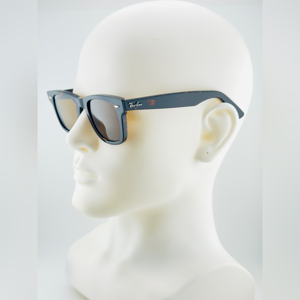 Ray-Ban Sunglasses RB2140 Wayfarer Classic Tortoise Frame Brown Lenses 50mm New! - Picture 5 of 13